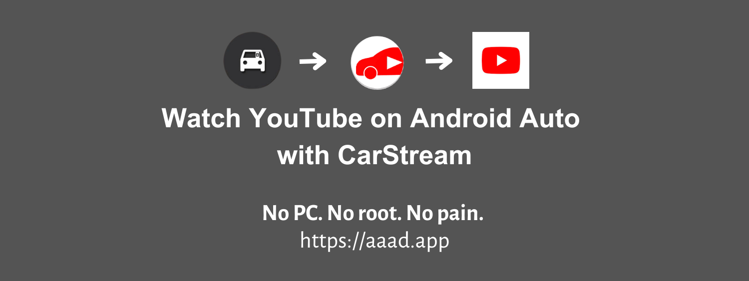 Watch YouTube on Android Auto with CarStream