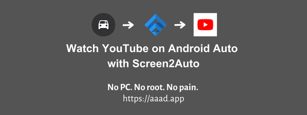 Watch YouTube on Android Auto with Screen2Auto